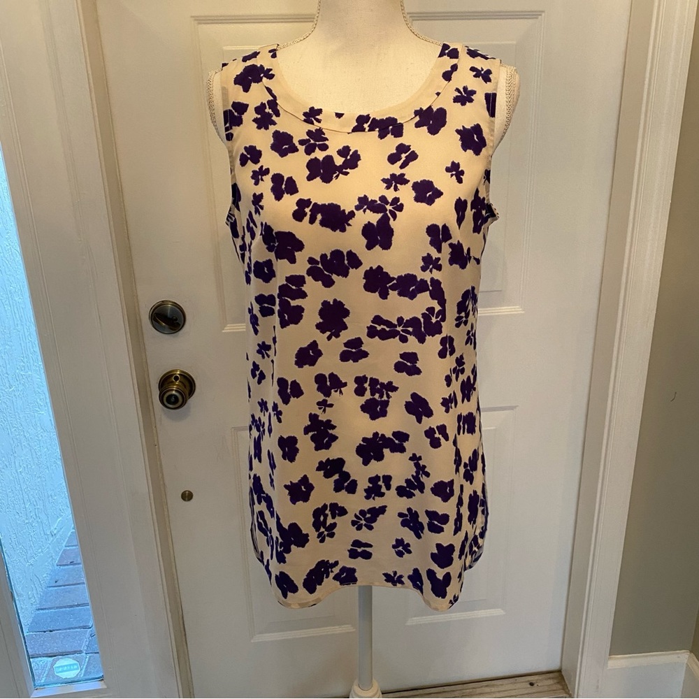 CAbi sleeveless blouse with hi-low hem #5657